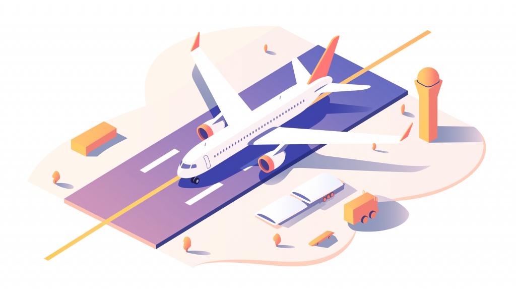 Самолет на посадочной полосе: создание лендинга Самолет на посадочной полосе: создание лендинга